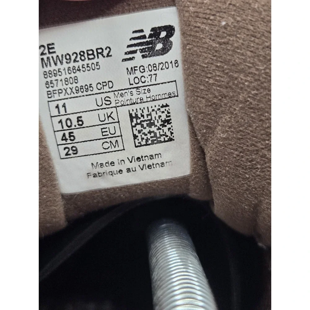 New Balance 928v2 Men's Shoes Brown Leather Walking Sneakers Size 11 2E MW928BR2